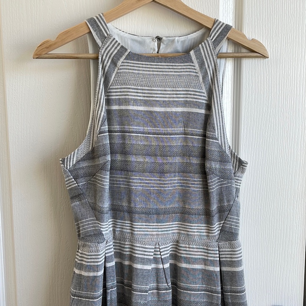 Grey open back dress